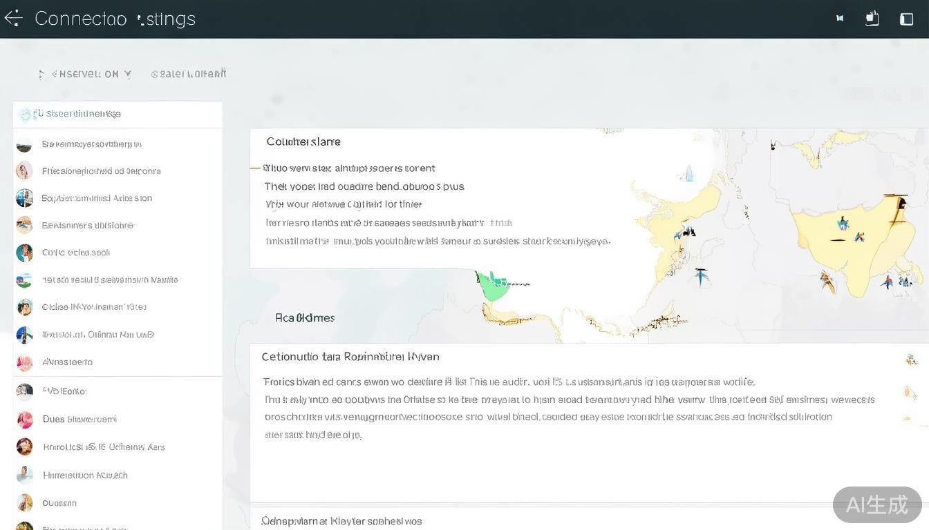 三、连接设置
打开客户端后，选择合适的服务器节点